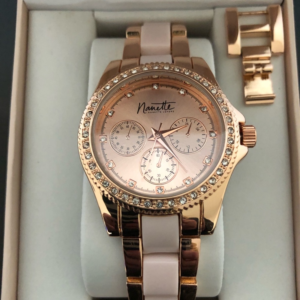 Nanette Lepore Rose Gold & Blush Watch